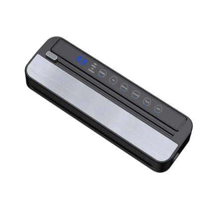 Vacuum Food Sealer with One-Touch Operation, External Vacuum, Sliding Cutter, Detachable Base, Battery Compatible