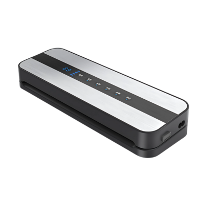 Vacuum Food Sealer with One-Touch Operation, External Vacuum, Internal Sliding Cutter, Detachable Water Base