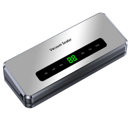 Touchscreen automatic high-quality household food vacuum sealer, equipped with vacuum roll bag storage compartments and bag cutters