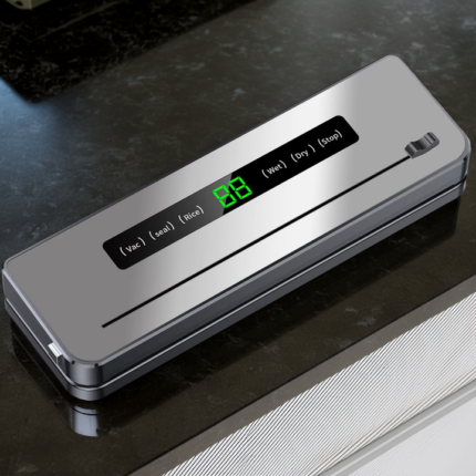 Household food vacuum sealing machine, high-quality automatic touchscreen with bag cutter, external vacuum for food preservation